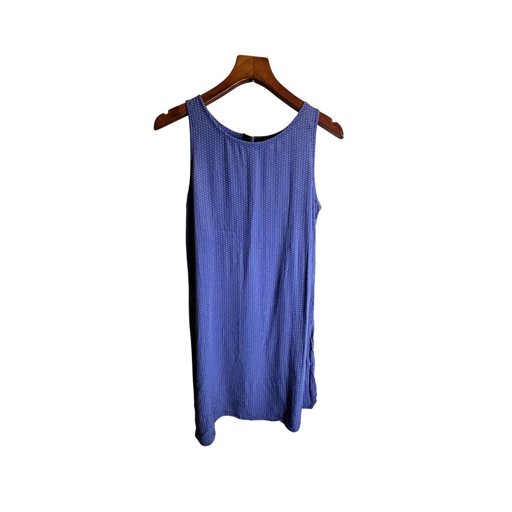 GAP Women Blue Polka Dot Sleeveless Dress Size M